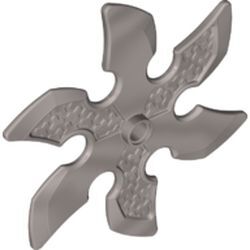 Büyük Figür Silahı 74mm Ninja Yıldızı Şuriken - Gümüş-Gri