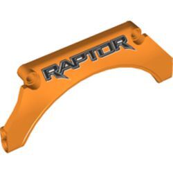 Teknik Otomobil Çamurluğu 13x2x5 Kavisli Panel Baskı-No 7 RAPTOR - Turuncu