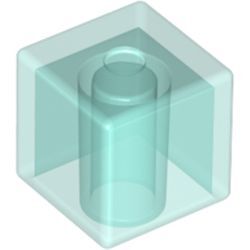 Minecraft Kafası Küp 13mm Düz Minecraft - Şeffaf-Açık-Mavi