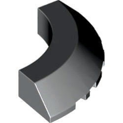 Konik Çeyrek Daire Köşe Parçası 5x5 Kesimli - Siyah - 1
