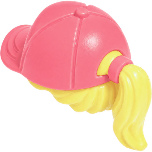 Mini Saç Peruk 24mm Saç Şapka Parlak-Sarı - Pembe-Mercan - 1