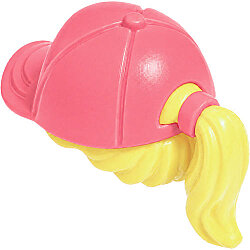 Mini Saç Peruk 24mm Saç Şapka Parlak-Sarı - Pembe-Mercan