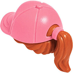 Mini Saç Peruk 24mm Saç Şapka Koyu-Turuncu - Pembe-Mercan