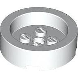 Yuvarlak Hazneli Parça 4x4 Girintili - Beyaz