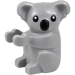 Mini Hayvan Koala 16mm Baskı-No 5 Surat - Yeni-Gri