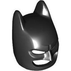 Mini Kask Maske 17mm Baskı-No 321 Batman Maskesi Beyaz Göz - Siyah