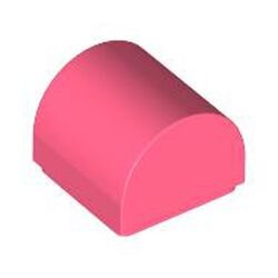 Kavisli Yarım Kemer Parçası 1x1 Çatı - Pembe-Mercan