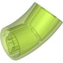 Yuvarlak Dirsek Parçası 2x2 Kısa Tip 26mm 45° - Şeffaf-Çim-Yeşili