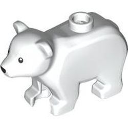 Mini Hayvan Yavru Ayı 30mm Baskı-No 6 - Beyaz