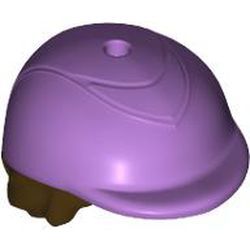 Mini Saç Peruk 21mm No 11 Jokey Şapkası Kask Kep Koyu-Kahve - Orta-Lavanta - 1