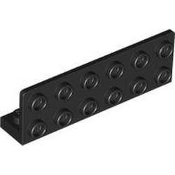 Ters Braket 2x6 1x4 Kesimli - Siyah - 1