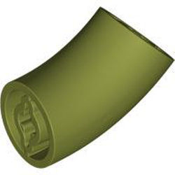 Yuvarlak Dirsek Parçası 2x2 Uzun Tip 30mm 45° - Zeytin-Yeşili