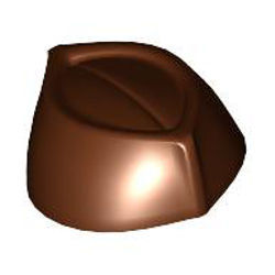 Minifigür Gıda Servisi Kepi 15mm Kasap Şapkası - Kırmızı-Kahve