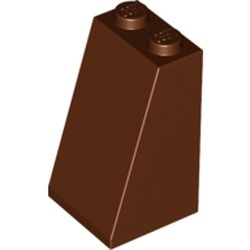 Eğimli Çatı Parçası 2x2x3 Solid Stud 75° - Kırmızı-Kahve
