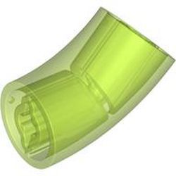 Yuvarlak Dirsek Parçası 2x2 Uzun Tip 30mm 45° - Şeffaf-Çim-Yeşili