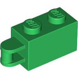 Dikey Çubuk Tutamaklı Modifiye Yapı Taşı 1x2 - Yeşil - 1