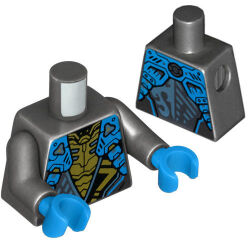 Mini Figür Gövdesi 19mm çift Baskı-No 7403 Nınja Cübbesi - Titan-Rengi
