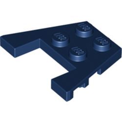 Açılı Plaka 3x4 alt kısmı Çentikli - Koyu-Mavi