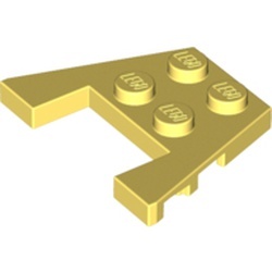 Açılı Plaka 3x4 alt kısmı Çentikli - Parlak-Sarı