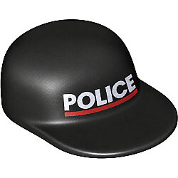 Geniş gölgelikli Beyzbol Şapkası 18mm Kep Baskı-Police - Siyah